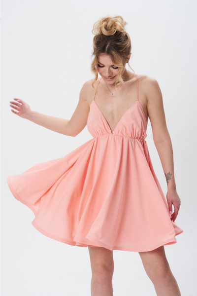 Платье Lady Line 1584 коралл - фото 5