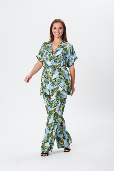 Блуза, брюки TVIN 7854 голубой - фото 4