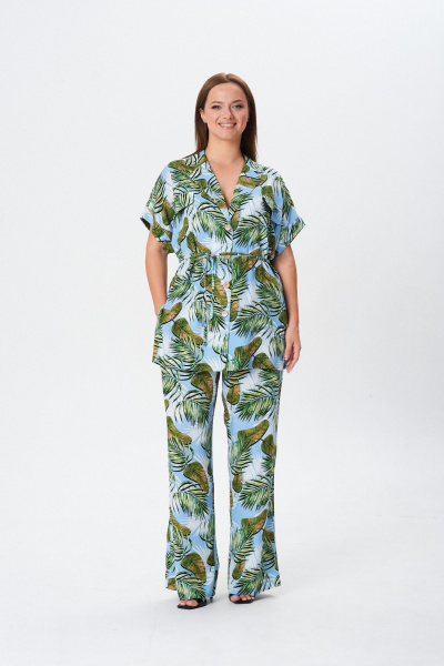 Блуза, брюки TVIN 7854 голубой - фото 1