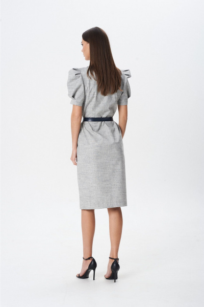 Платье Lady Line 1598 черно-серый_меланж - фото 2