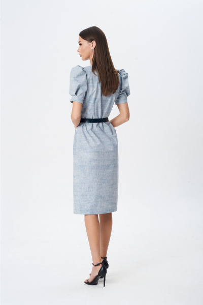 Платье Lady Line 1598 голубой_меланж - фото 5