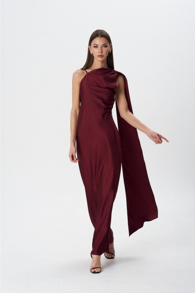 Платье Lady Line 1594 бордо - фото 1