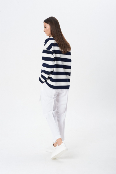 Джемпер Lady Line 1591 сине-белая_полоска - фото 3