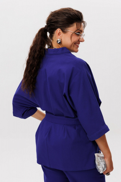 Брюки, кардиган Anelli 1597 пурпурно-синий - фото 5