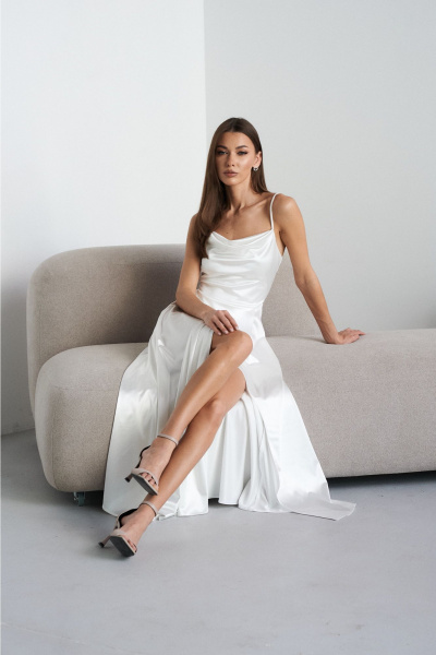 Платье Lady Line 1587 молочный - фото 6