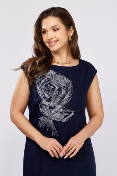 Платье MALI 425-065 синий - фото 5