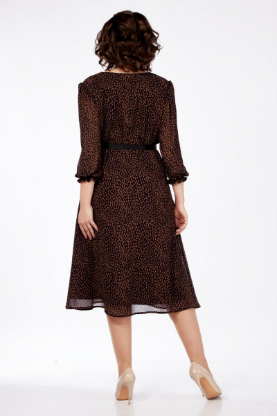 Платье СиБон 0327а коричневый_капли - фото 3