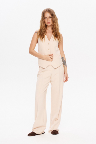 Брюки, жакет, жилет PiRS 5852 светло-бежевый - фото 3