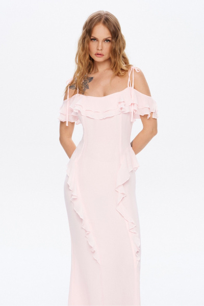 Платье PiRS 5958 розовый - фото 5