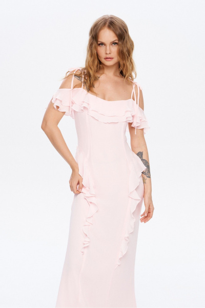Платье PiRS 5958 розовый - фото 2