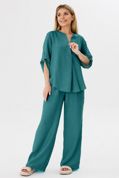 Блуза, брюки Ambera Style 2075-1 морская_волна - фото 2