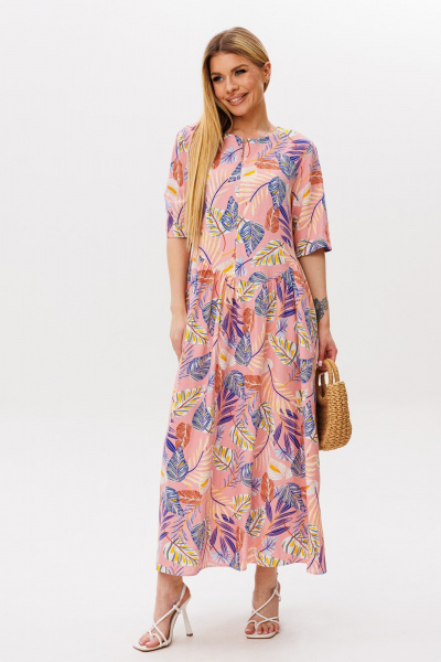 Платье Ambera Style 1059Р розовый - фото 10