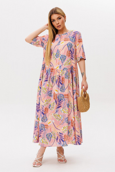 Платье Ambera Style 1059Р розовый - фото 9