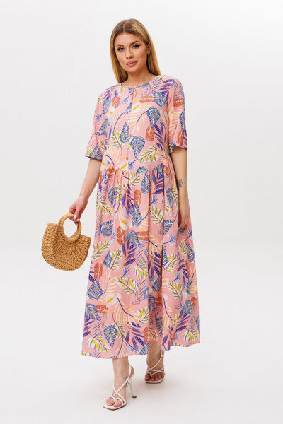 Платье Ambera Style 1059Р розовый - фото 8