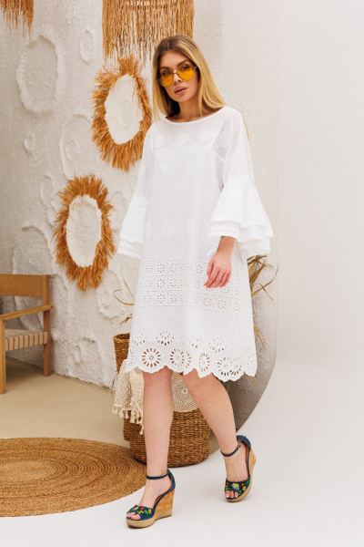 Платье Ambera Style 1119 молоко - фото 9