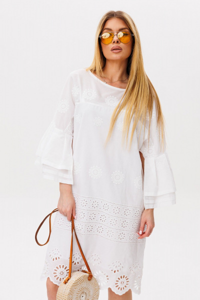 Платье Ambera Style 1119 молоко - фото 7