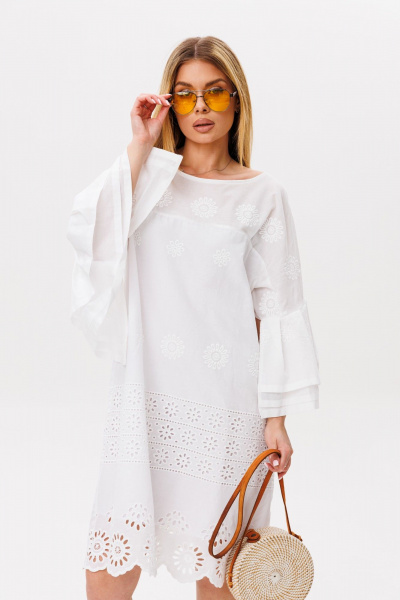 Платье Ambera Style 1119 молоко - фото 6