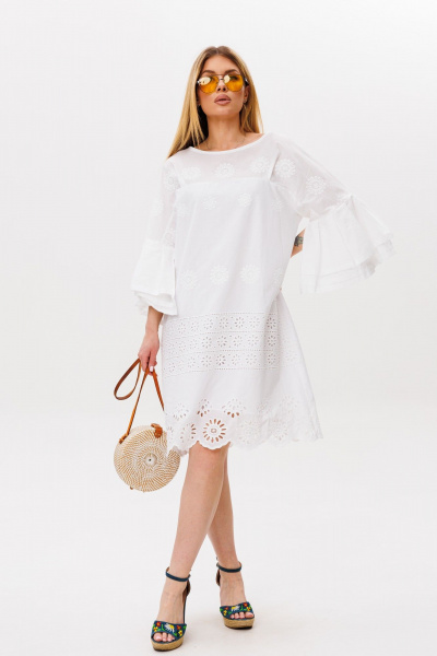 Платье Ambera Style 1119 молоко - фото 3