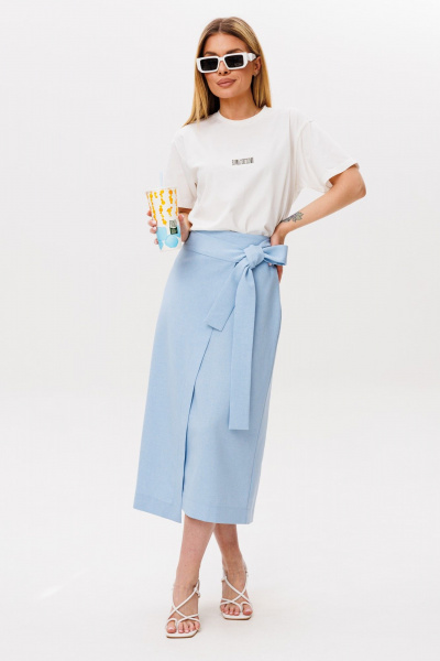 Юбка Ambera Style 1122 голубой - фото 2