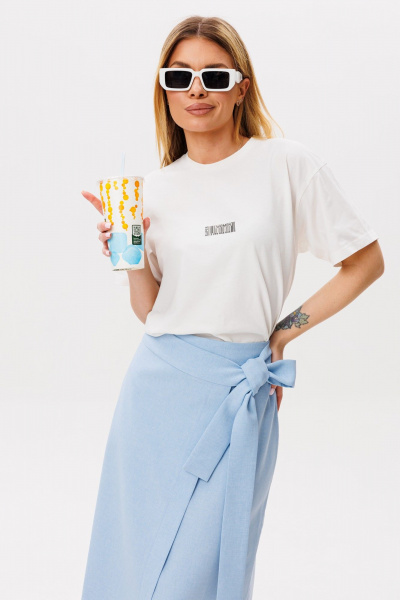 Юбка Ambera Style 1122 голубой - фото 3