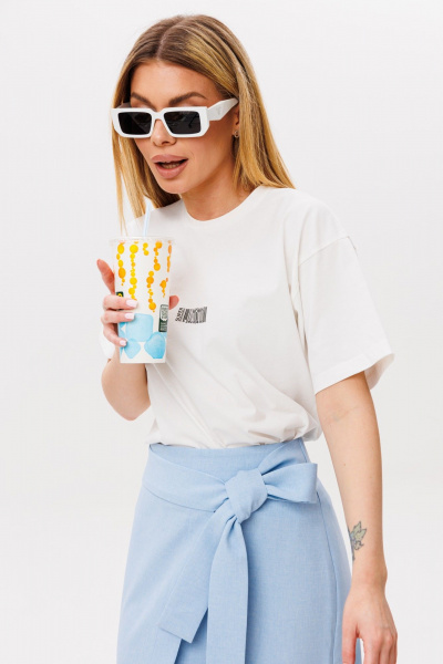 Юбка Ambera Style 1122 голубой - фото 5