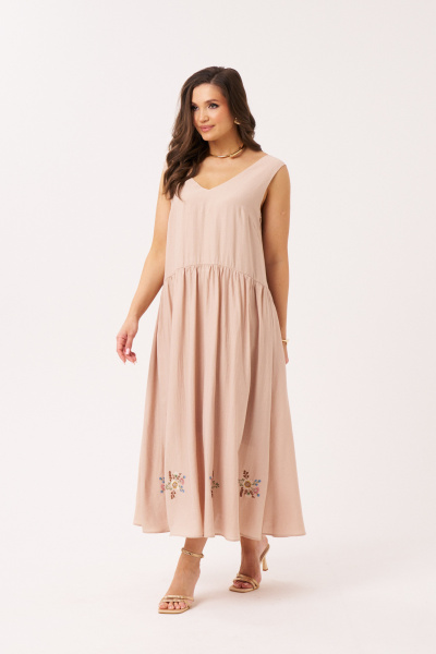 Платье Панда 16883 бежевый - фото 1