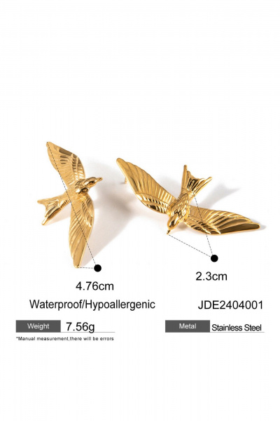 Серьги Jewelry of Dreams BS0004 золото - фото 4