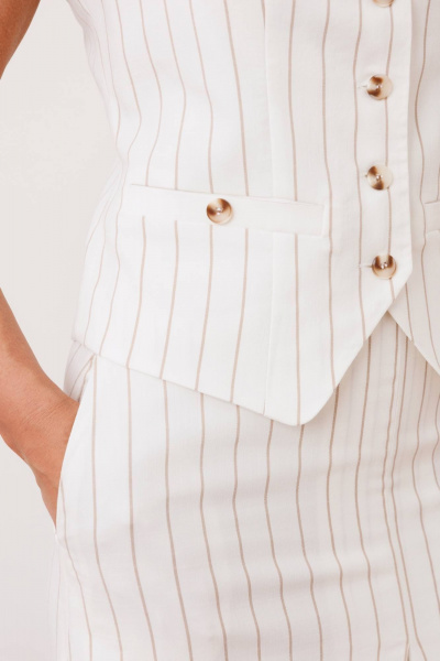 Жилет, юбка Мода Юрс 2907 молочный - фото 7