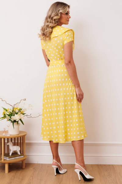 Платье Мода Юрс 2690 желтый_горох - фото 6