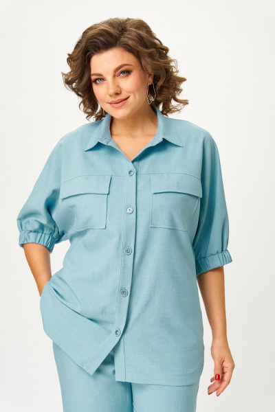 Блуза, брюки ANASTASIA MAK 1178-А бледно-голубой - фото 11