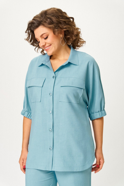 Блуза, брюки ANASTASIA MAK 1178-А бледно-голубой - фото 10