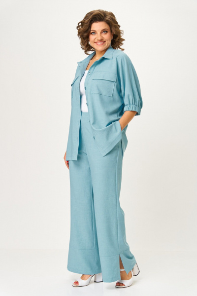 Блуза, брюки ANASTASIA MAK 1178-А бледно-голубой - фото 7