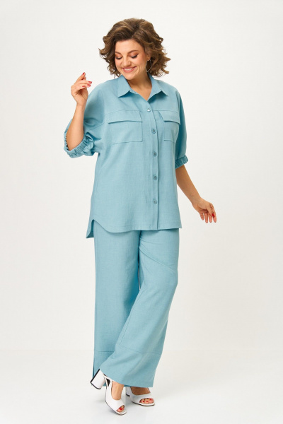 Блуза, брюки ANASTASIA MAK 1178-А бледно-голубой - фото 6