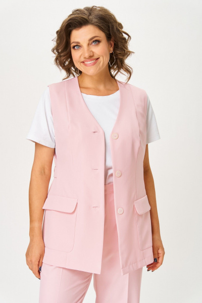 Брюки, жилет ANASTASIA MAK 1236 розовый - фото 13