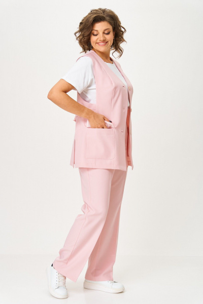 Брюки, жилет ANASTASIA MAK 1236 розовый - фото 7