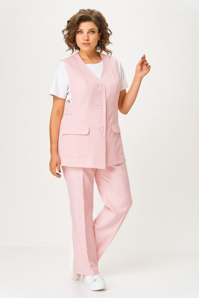 Брюки, жилет ANASTASIA MAK 1236 розовый - фото 6