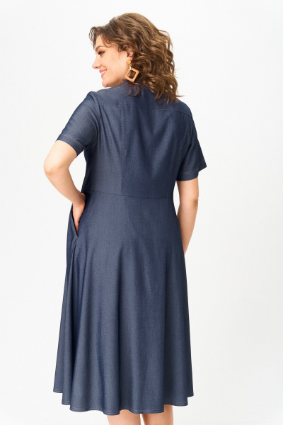Платье ANASTASIA MAK 1249 синий - фото 11