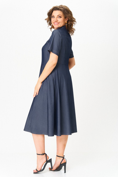 Платье ANASTASIA MAK 1249 синий - фото 9