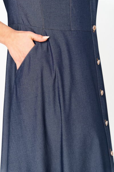 Платье ANASTASIA MAK 1249 синий - фото 4