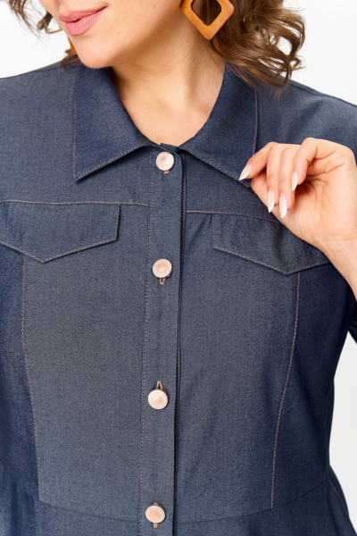 Платье ANASTASIA MAK 1249 синий - фото 2