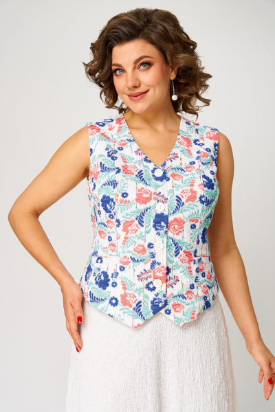 Жилет, юбка ANASTASIA MAK 1251 молочный - фото 6