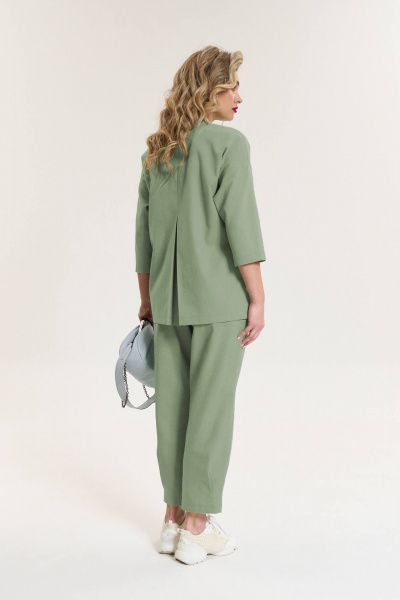 Брюки, жакет Anastasia 1202 олива - фото 3