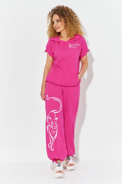 Блуза, брюки Euromoda 602 розовый - фото 4