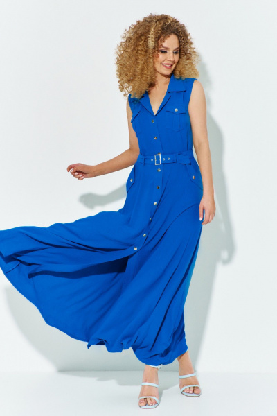 Платье Euromoda 605 синий - фото 2