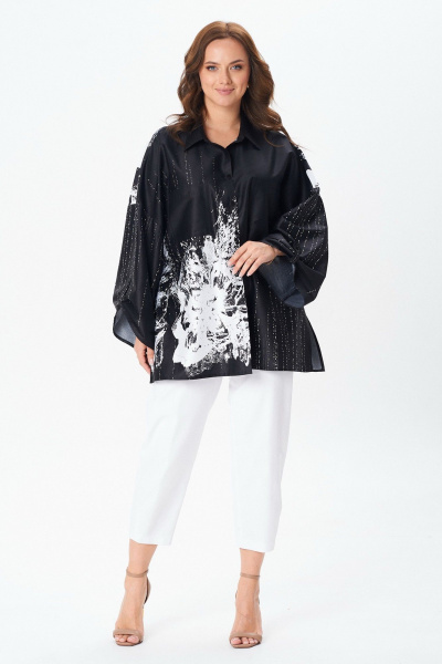 Блуза Condra 16289 черный-белый - фото 1