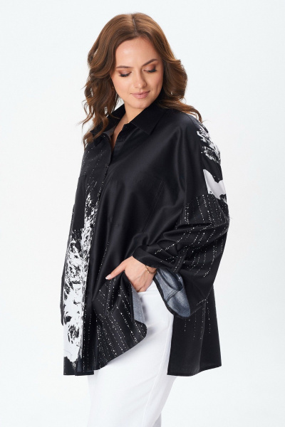Блуза Condra 16289 черный-белый - фото 8
