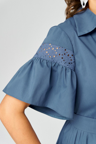 Платье EVA GRANT 7181М джинс - фото 12