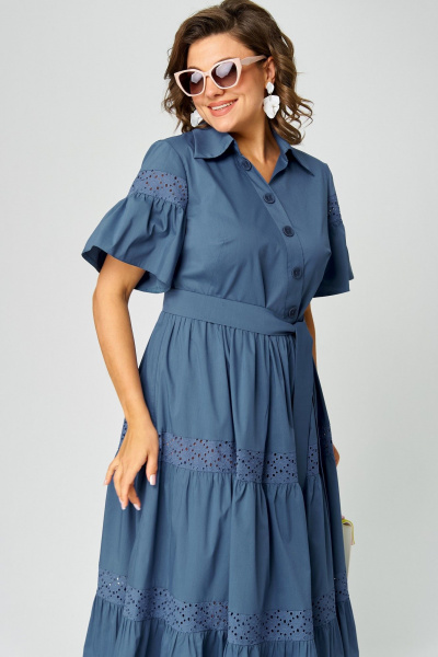 Платье EVA GRANT 7181М джинс - фото 11