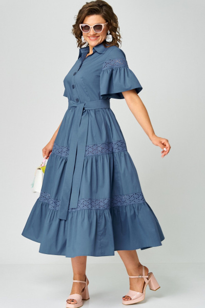 Платье EVA GRANT 7181М джинс - фото 4