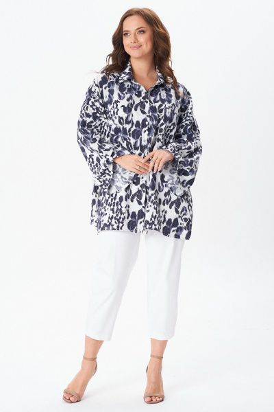 Блуза Condra 16290 серый-молочный - фото 14